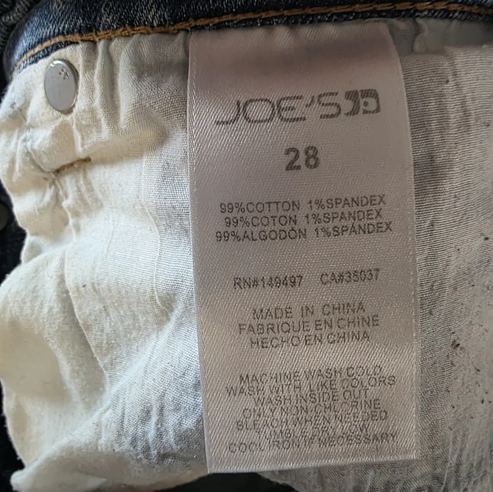 Joe's Jeans 28 Denim Short Distressed Blue Jean Shorts Factory Cut Off
